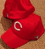 MLB Flex FITTED Med/Lg Cincinnati REDS Home RED Hat Cap Mesh