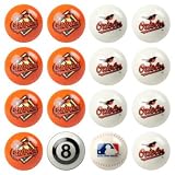 Baltimore Orioles MLB Home vs. Away Billiard Balls Full Set (16 Ball Set) by Imperial International