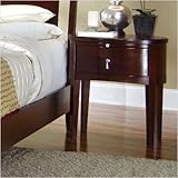 Ligna Furniture N6612 RB Avalon One Drawer Oval Nightstand in Rosebrown
