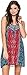 Angie Women's Juniors Lace Up Detail Printed Dress