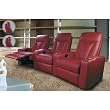 Pavillion Theater Seating - 4 Red Leather Chairs by Coaster Furniture