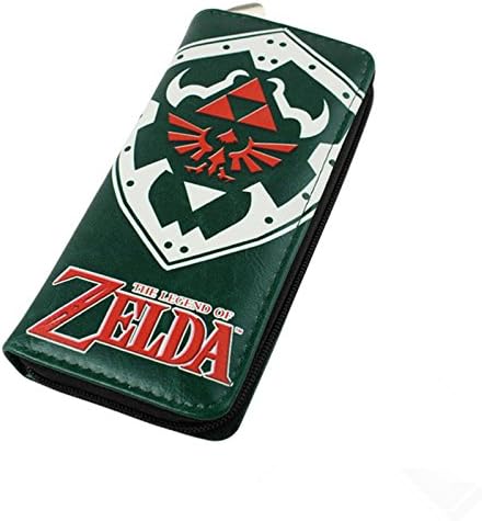 Anime The Legend of Zelda Shield PU Leather Zipper Wallet Clutch Ladies Card Coin Cell Phone Cases