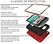 HTC One M8 Case, Ghostek Bullet Series for HTC One M8 Slim Premium Protective Armor Hybrid Impact Fitted Smooth Hard Soft Cover Carrying Case | Screen Protector | Kickstand | Ultra Fit Exchange (Red)