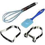 Zak Designs Tiny Chef Cookie Baking Set featuring Star Wars Graphics, BPA-free, Serving Cookie Cutters Whisk, Spatula, 4 Piece Set