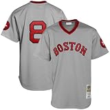 Mitchell & Ness Carl Yastrzemski Boston Red Sox Cooperstown Authentic Throwback Jersey-#8 Gray (44)