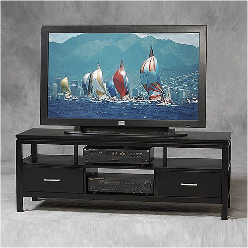 Linon 84026BLK-01-KD-U Sutton Black Plasma TV Center - Black