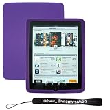 Premium Purple Thick Soft Gel Silicone Skin for Apple iPad 16GB, 32GB, 64GB Wi-Fi and WiFi + 3G + Includes a 4-inch eBigValue (TM) Determination Hand Strap