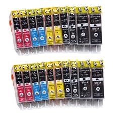 20x Tintenpatronen mit Chip kompatibel zu PGI-520bk / CLI-521bk / CLI-521c / CLI-521m / CLI-521y