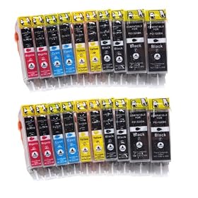 4 Packs = 20 Cartouches d'encre Compatible CHIP CLI-521 PGI-520 - Noir (grande + petite), Cyan, Magenta, Yellow - cartrouches d'encre pour Canon Pixma MP550 Imprimante Multifonction jet d'encre - avec puce & contr�le du niveau d'encre - mise en place imm�diate de la cartouche d'encre sans adaptateur SilverTrade� D'encre de haute capacit� optimis� pour Canon Pixma MP550