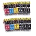 20x Tintenpatronen mit Chip kompatibel zu PGI-520bk / CLI-521bk / CLI-521c / CLI-521m / CLI-521y
