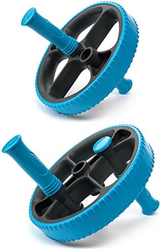 Ab Wheel with Adjustable Handles - Exercise More Muscle Groups - Contains Ab Wheel Training Guide - For Beginner or Advanced Exerciser