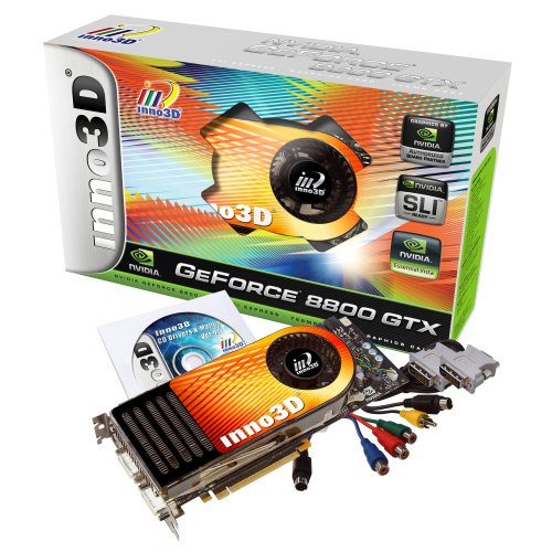 Inno3D GeForce 8800GTX 768MB DDR3 PCIE Graphics Card With Free PC Game - Lara Croft Tomb Raider Anniversary Edition Included! - I-8800GTX-K5JTCS