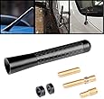 3" inch 76mm 100% Carbon Fiber Black SHORT Universal Fit Antenna