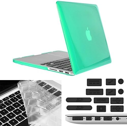 Mac Bags &amp; Covers, ENKAY Hat-Prince 3 in 1 Crystal Hard Shell Plastic Protective Case with Keyboard Guard &amp;PortDust Plug for Macbook Pro Retina 13.3 inch ( Color : Green )