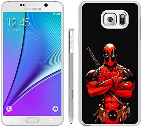Samsung Galaxy Note 5 Cases Designed With Deadpool Comics Red Wade Wilson Marvel Band White Case for Samsung Galaxy Note 5