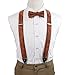 EFCB.02 Fine Pattern Extendable Microfiber Y-Back Suspender With Match Mens Bowtie For Mens By Epoint