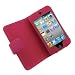 GTMax Premium Folio Wallet Leather Cover Case - Hot Pink for Apple iPod touch 8GB 32GB 64G 4G 4 (4th Generation)