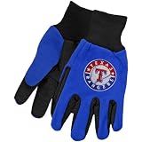 MLB McArthur Texas Rangers Two-Tone Utility Gloves - Royal Blue-Black