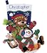 Dimensions Togoggan Trio Stocking Felt Applique Kit