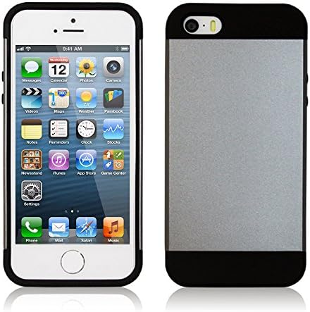 Yozzy Iphone 5 Aluminum Case, Slim Fit Dual Layer Protection Protector Case with Armor Insert for Iphone - Silver/gray