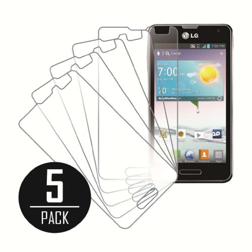 MPERO Collection 5 Pack of Clear Screen Protectors for LG Optimus F3 LS720