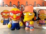 Simpsons Series 2 Kidrobot Otto & Willie Set 2 W/Boxes Card Foil & Accessories SealedIMAGE