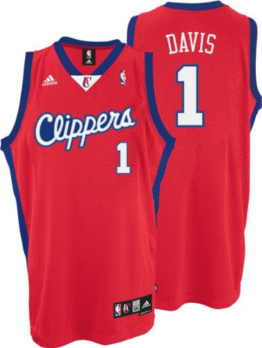 Baron Davis Jersey: adidas Red Swingman #1 Los Angeles Clippers Jersey