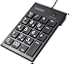 Perixx PERIPAD-202HB, Numeric Keypad for Laptop - USB - Built-in 2xUSB Hub - Tab Key Feature - Full Size 19 Keys - Big Print Letters - Silent X Type Scissor Keys - Black