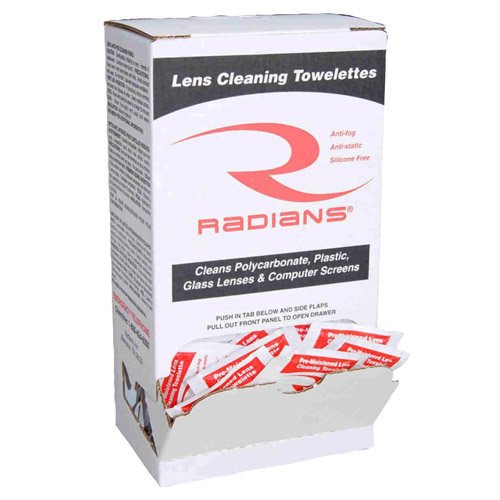 Radians LCD100 Lens Cleaning Towelettes Anti-Fog Anti-Static Silicone Free On Sale