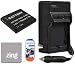 NB-8L Battery & Charger Kit For Canon PowerShot A2200 IS A3000 IS A3100 IS A3300 IS Digital Camera Includes NB8L Replacement Battery + AC/DC Battery Charger + LCD Screen Protectors + Micro Fiber Cleaning Cloth