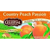 Celestial Seasonings Herb Tea, Country Peach Passion, 20-Count Tea Bags (Pack of 6)