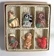 Mini Wild Animal Ceramic Ornaments Set of 6 Raccoon, Cardinal, Owl.....