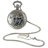 Pocket Watch - Silver-Tone Running Horses Pocket Watch with 14 Clip on Chain by Albert James