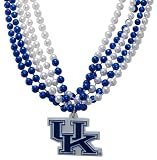 NCAA Kentucky Team Medallion and Mardi-Gras Bead Set