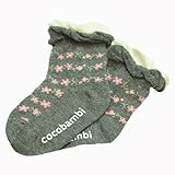 【ｃｏｃｏｂａｍｂｉ】クルーソックス　チャコール　9-15cm