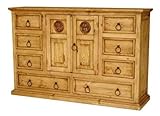 Mansion Dresser with Star (Brown) (67.00"W x 44.00"H x 19.00"D)