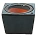 Square Self Watering Ceramic Pot with Felt Feet - Tropical Blue - 6