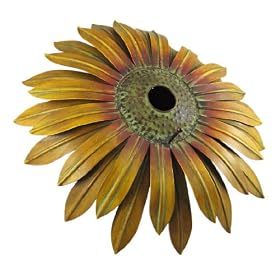 Cool Hand-Painted Metal Sunflower Birdhouse Bird House