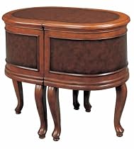 Hillsdale Old World Hide-Away Table Desk, Brown/Cherry