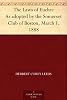 The Laws of Euchre As adopted by the Somerset Club of Boston, March 1, 1888