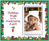 Holiday Hugs for My Awesome Aunt Christmas Picture Frame Gift
