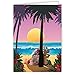 Stonehouse Collection |Tropical Sunset Christmas Card | 18 Beach Tropical Christmas Cards and Envelopes | USA Made (Standard)