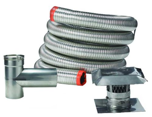 Fireside Chimney Supply FireFlex Smooth Wall Tee Chimney Liner Kit - 3in x 20ft