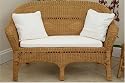 Wilton Natural / Tan Rattan Conservatory Sofa Wicker