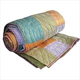 Silk Coverlet in Dusty Multicolor Size: King
