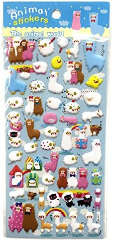 Children Decorative Cute Animal 3D Sticker - Alpaca llama Yellow Chick