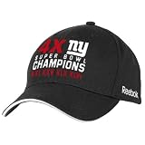NFL Reebok New York Giants Super Bowl XLVI 4-Time Champs Adjustable Hat - Black ()