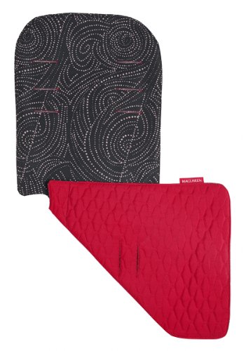 Maclaren Seat Liner, Batik Black/Scarlet