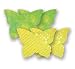 Nippies Lime Green/Yellow Sequin Tie Dye Lace Butterfly Waterproof Self Adhesive Fabric Nipple Cover Pasties