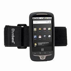 Tuneband for Nexus One Google Phone (Not HTC Incredible), Grantwood Technology's Armband and Silicone Skin and Screen Protector, Black